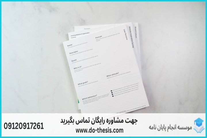فهرست مطالب مقاله